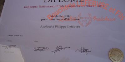 Boucherie Lefebvre - Diplômes